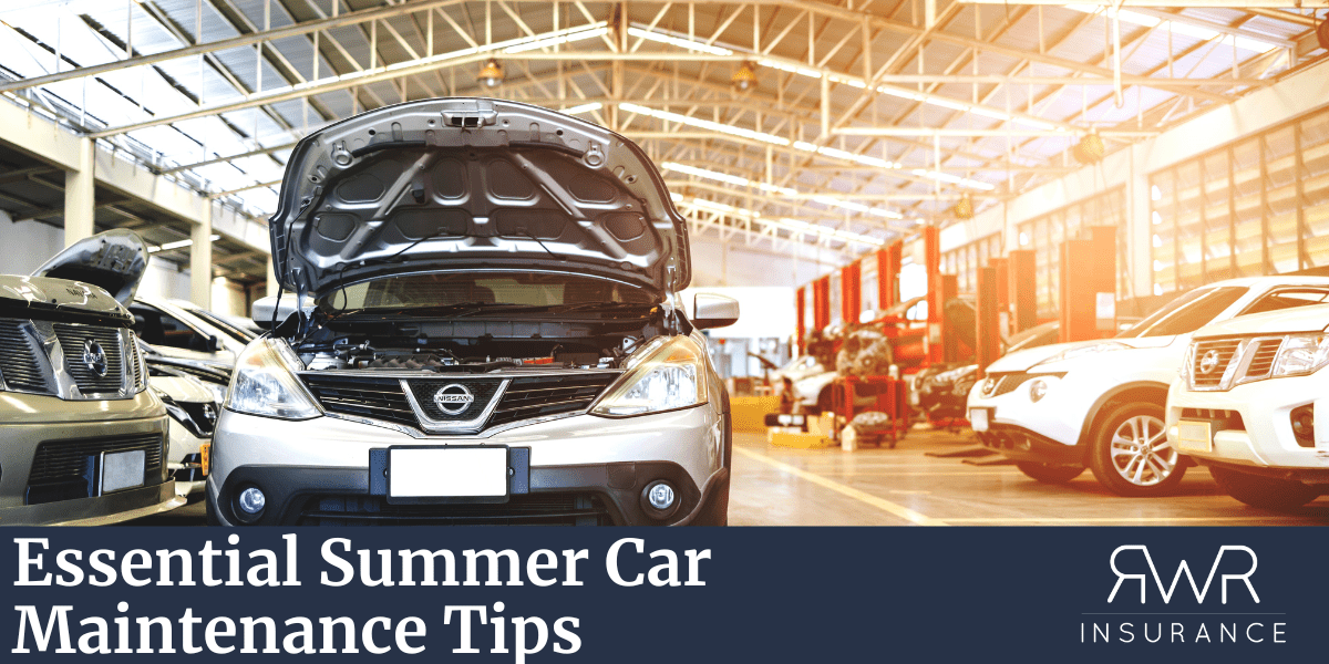 Essential Summer Car Maintenance Tips - A full garage with a car in the front with its hood up